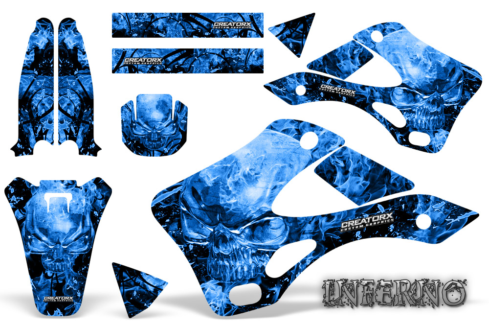 Kawasaki KX 250 99-02 Graphics Kit Inferno Blue